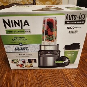 Ninja BN400 Nutri Blender Pro with Auto-iQ, 24&18 oz Single Cups-New Sealed Box